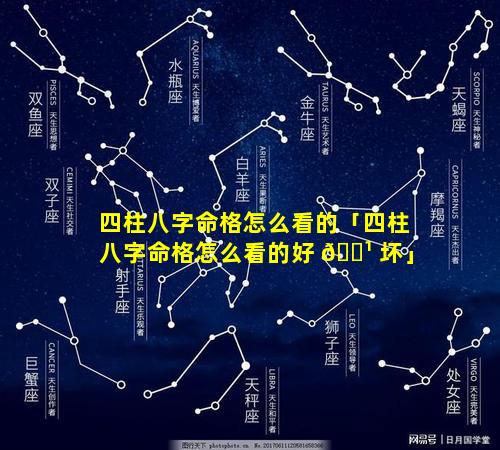 四柱八字命格怎么看的「四柱八字命格怎么看的好 🌹 坏」